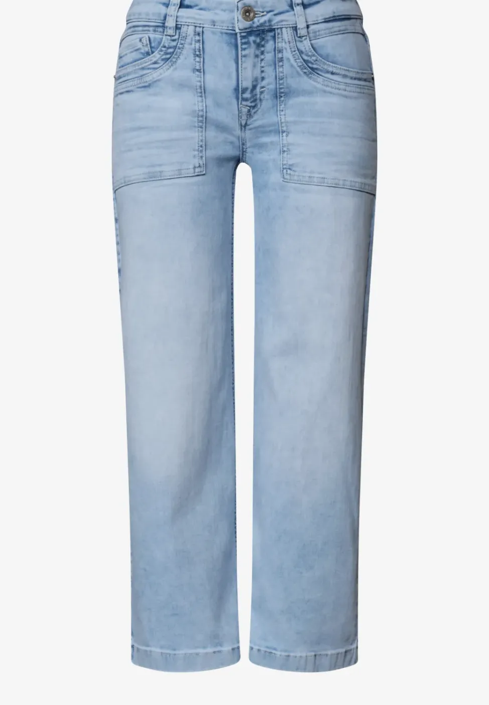 Jean taille moyenne Culotte en coupe loose