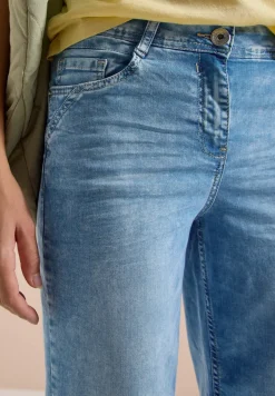 Jean 7/8 wide leg, taille ajustée