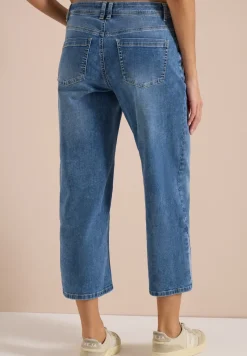Jean wide leg taille haute à détails brodés