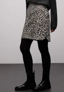 Jupe effet laine avec rivets