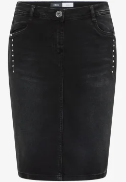 Jupe en jean avec rivets