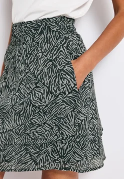 Jupe en mousseline de soie à motifs
