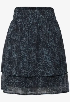 Jupe en mousseline de soie à motifs