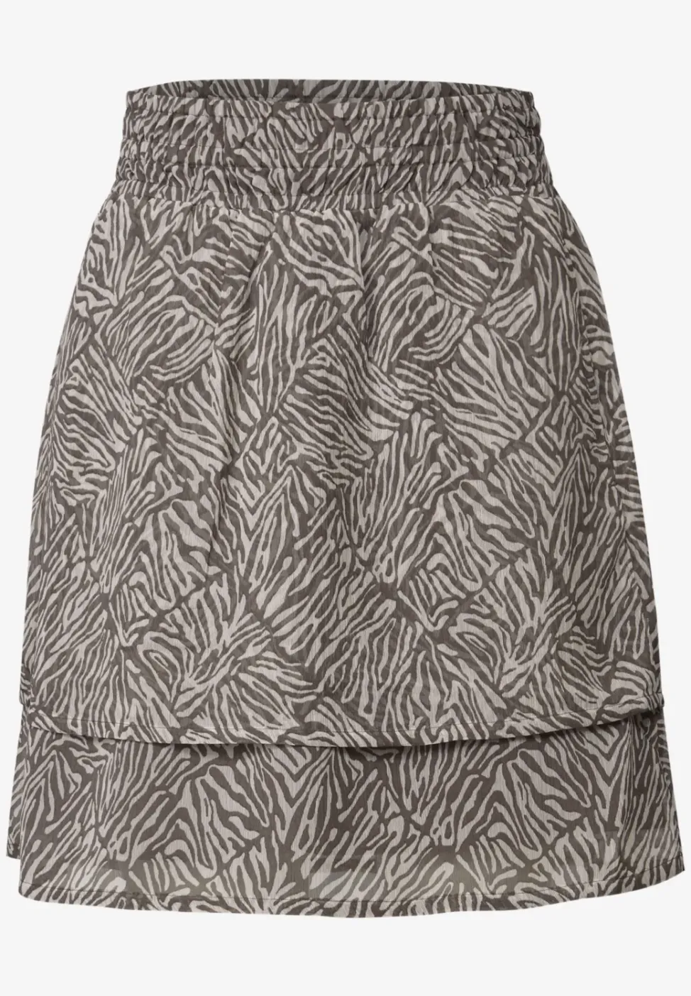 Jupe en mousseline de soie à motifs