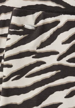 Jupe midi avec fente et imprimé animalier