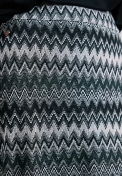 Jupe midi avec motif en zigzag