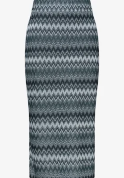 Jupe midi avec motif en zigzag