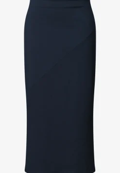 Jupe midi en jersey uni