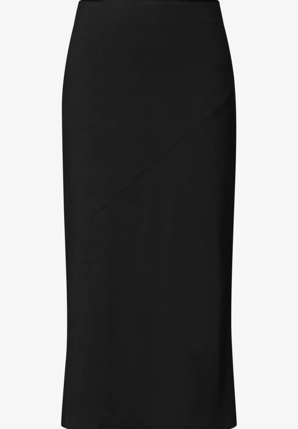 Jupe midi en jersey uni