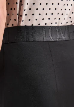 Jupe midi en jersey uni