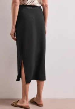 Jupe midi en jersey uni