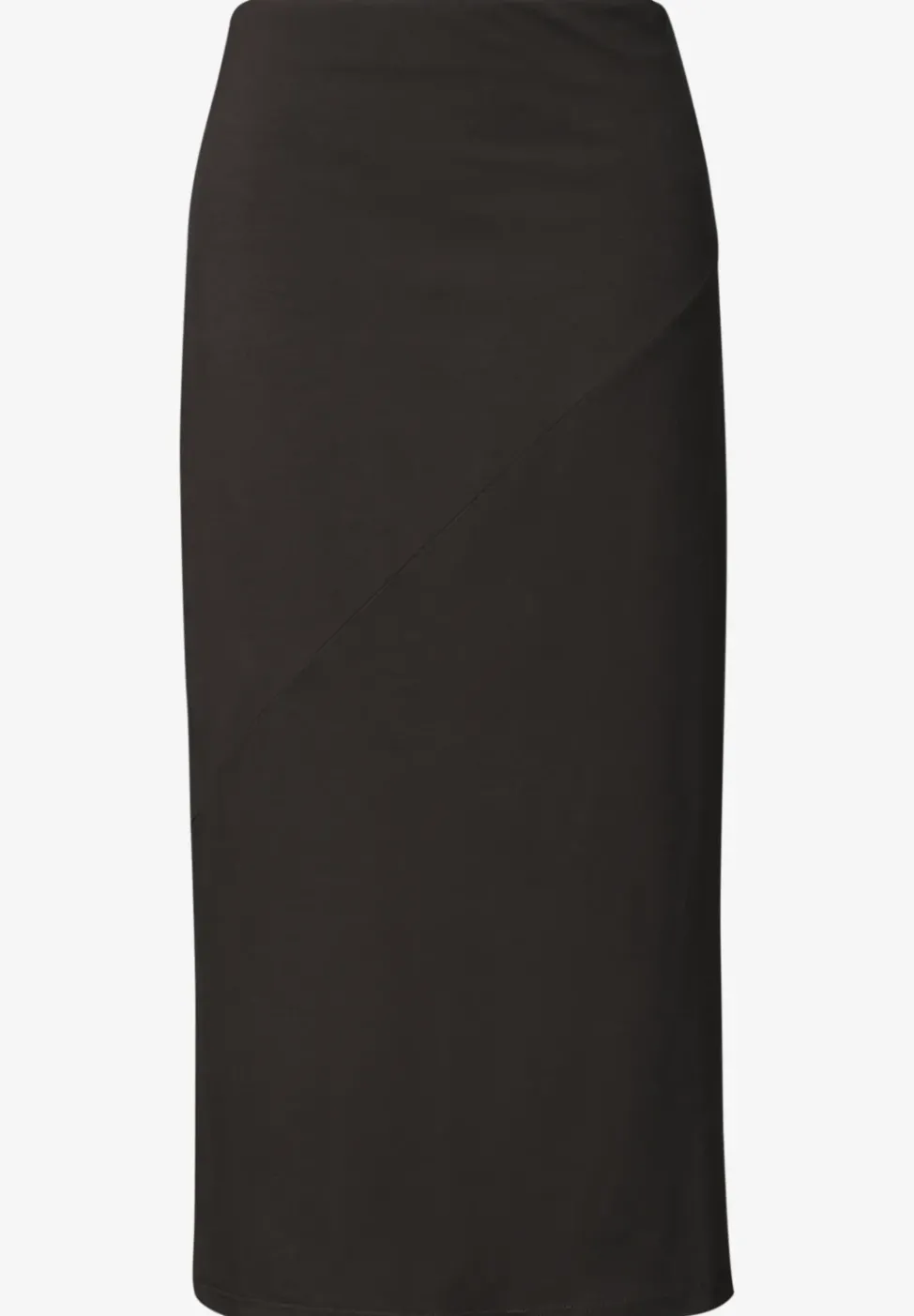 Jupe midi en jersey uni