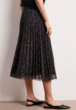 Jupe midi en maille avec imprimé