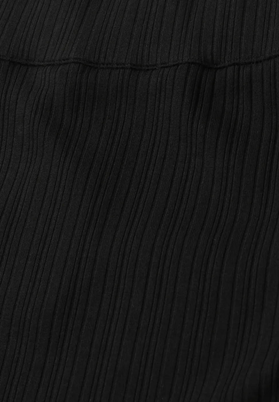 Jupe midi en structure côtelée avec taille élastique