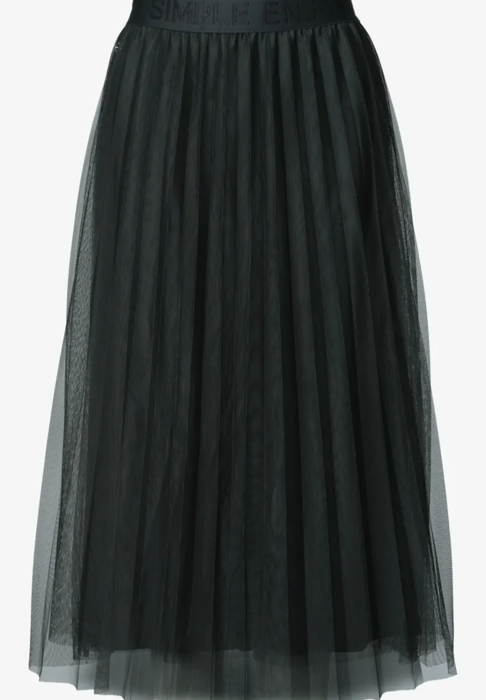 Jupe midi plissée en tulle structuré