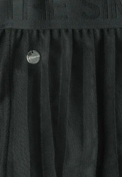 Jupe midi plissée en tulle structuré
