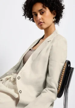 Long blazer en lin
