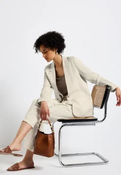 Long blazer en lin