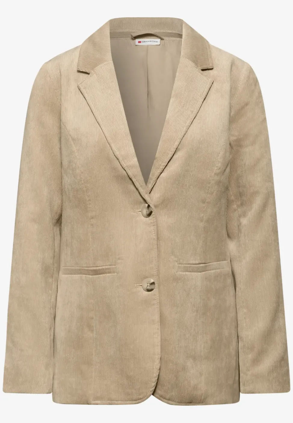 Long blazer en velours côtelé