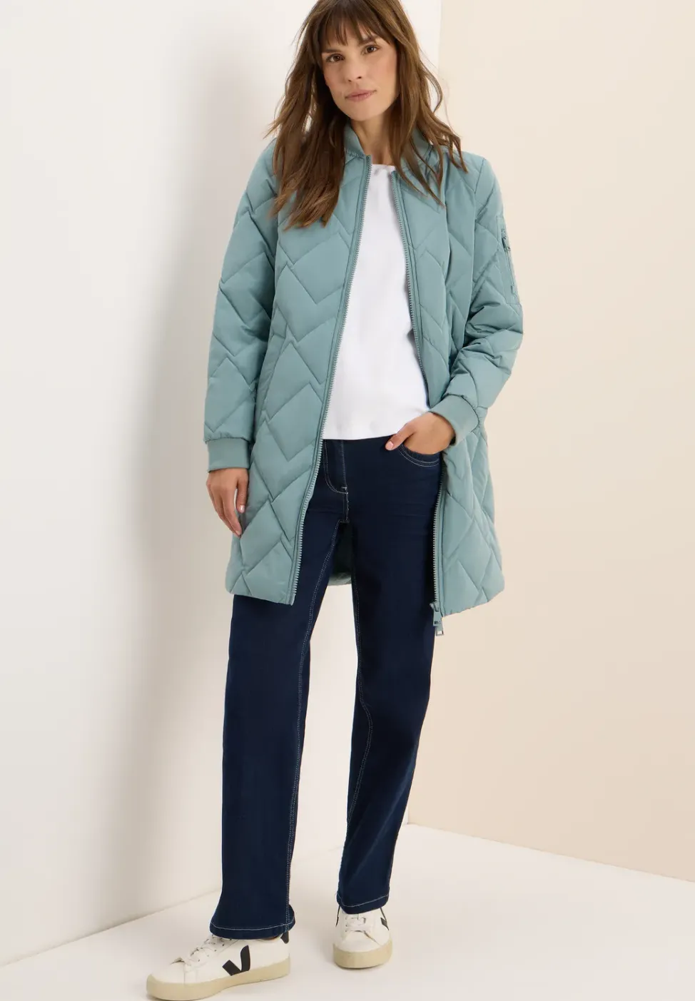 Long blouson matelassé