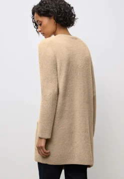 Long cardigan en fil de plumes