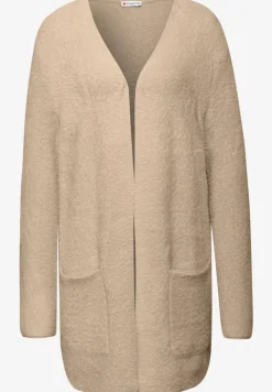 Long cardigan en fil de plumes