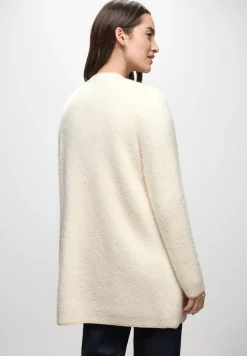Long cardigan en fil de plumes