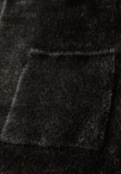 Long cardigan en fil de plumes