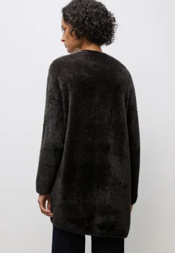 Long cardigan en fil de plumes