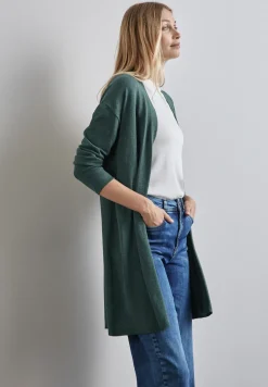 Long cardigan en maille fine