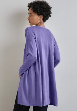 Long cardigan en maille fine