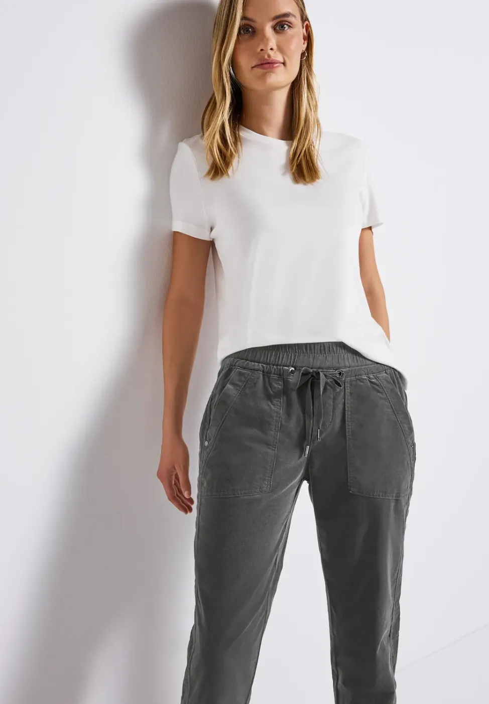 Loose Fit pantalon en velours côtelé