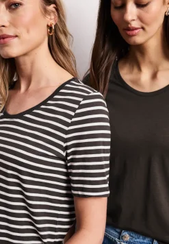 Lot de 2 T-shirts avec encolures arrondies en V