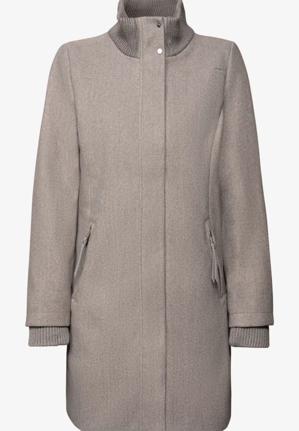Manteau avec détails en tricot