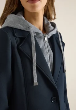 Manteau avec incrustation de sweat