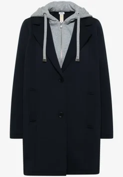 Manteau avec incrustation de sweat