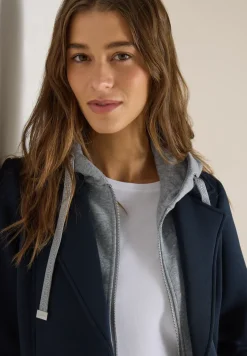 Manteau avec incrustation de sweat
