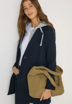 Manteau avec incrustation de sweat