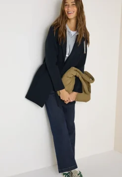 Manteau avec incrustation de sweat