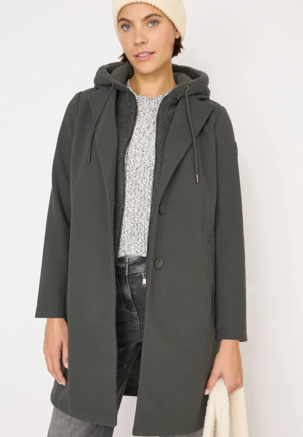 Manteau avec insert teddy