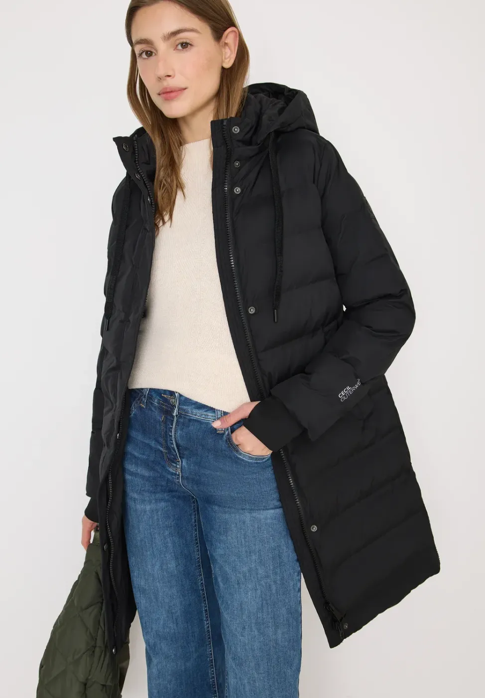 Manteau avec matelassage sans coutures