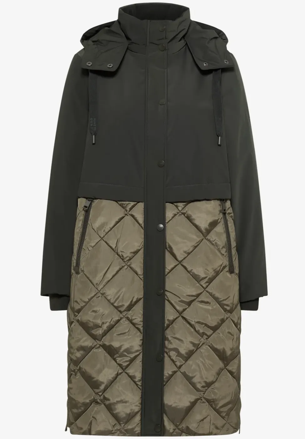 Manteau avec mélange de structures