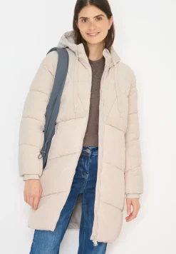 Manteau bouffant avec mélange de velours côtelé