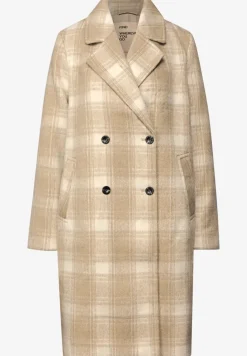Manteau à carreaux à revers