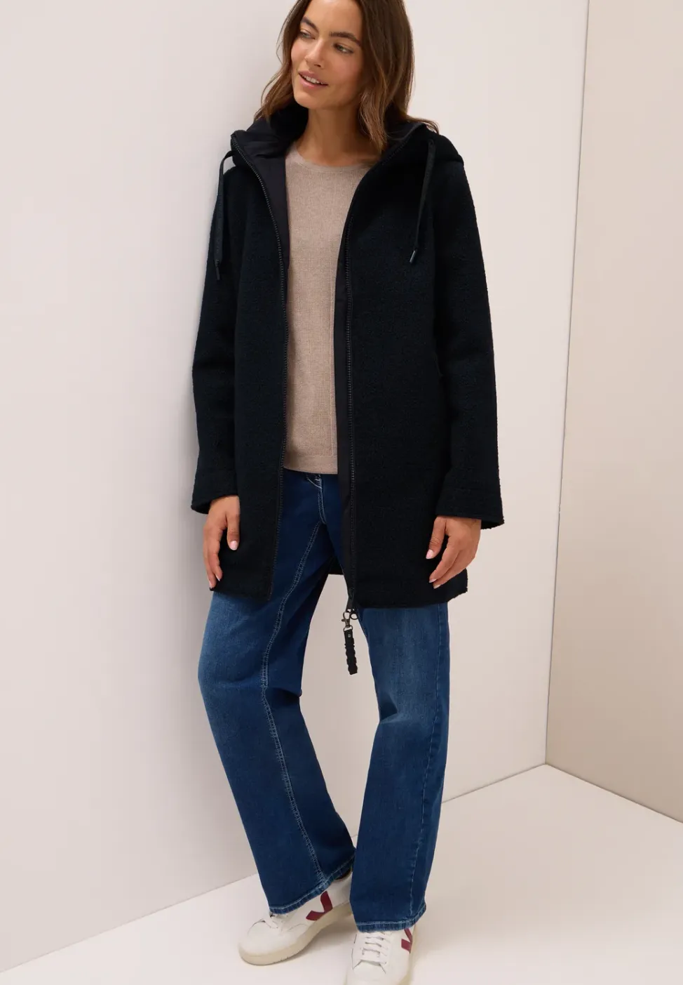 Manteau effet laine