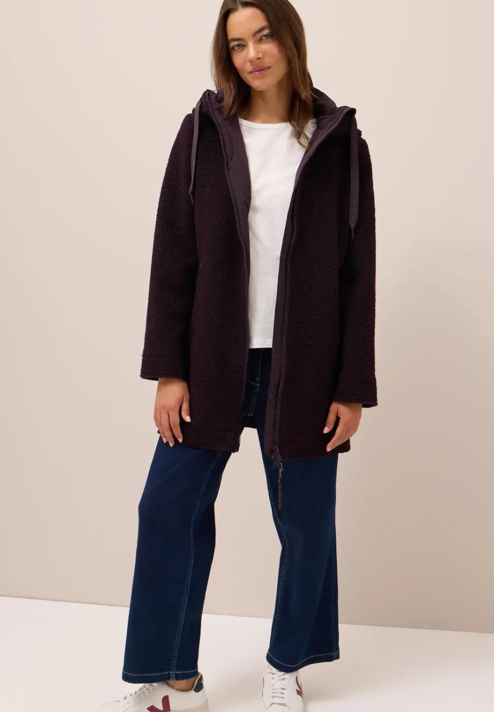 Manteau effet laine