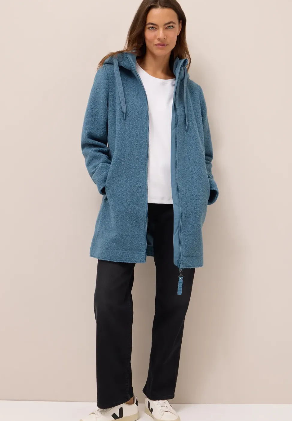 Manteau effet laine