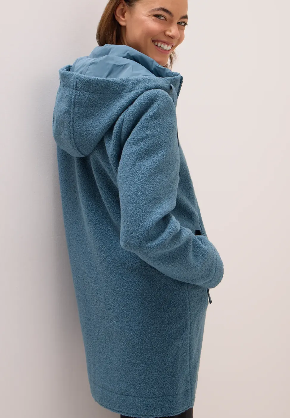 Manteau effet laine