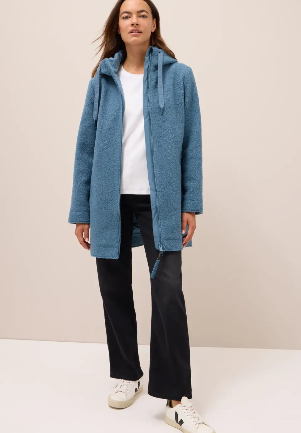 Manteau effet laine