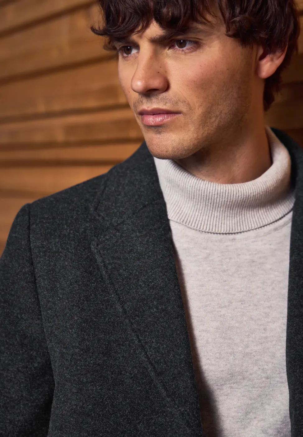 Manteau en optique laine